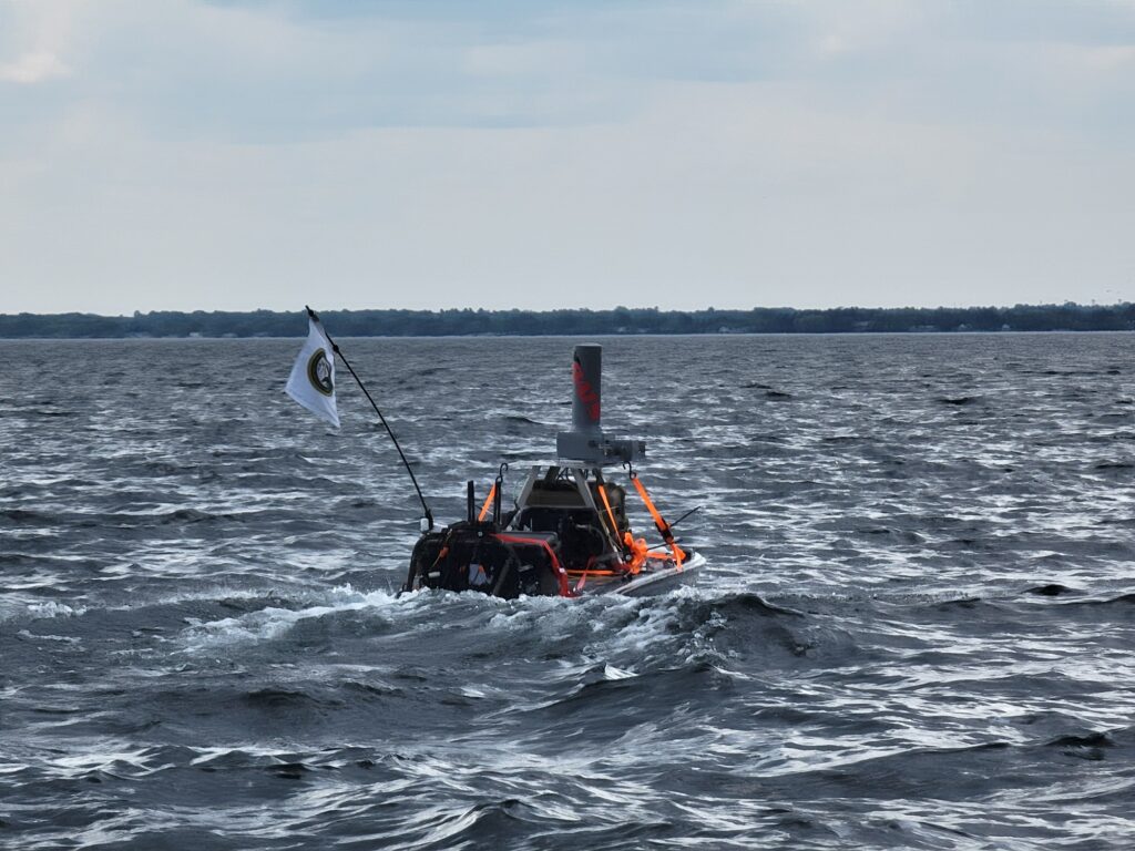 USV outfitted with Comtech's MPR powered with Spectra Group/Bats Wireless On the Move technology.